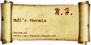Mór Hermia névjegykártya